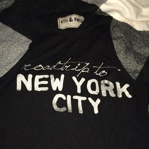 Black “turtle neck” tank top